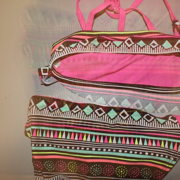 Multi Color 2 Pcs Justice Bikini  Swimsuit Size 7 - Picture 6 of 11